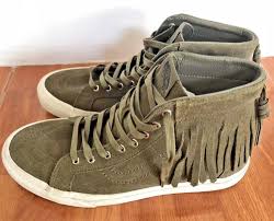Vans Shoes Skateboarding Sk8 Hi Navajo Fringe Olive Rare Men Sz 8 5 Women 10 Ebay Shoes Vans Shoes Vans