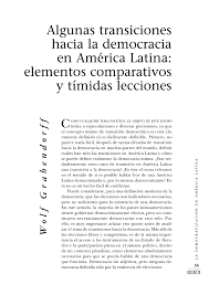 Después de todo, en términos. Pdf Algunas Transiciones Hacia La Democracia En America Latina Elementos Comparativos Y Timidas Lecciones