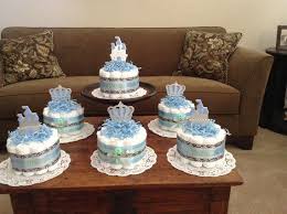 This is a great way to incorporate the theme of the shower into your decorations. Little Prince Baby Shower Diaper Cakes Centerpieces Other Etsy Boy Baby Shower Centerpieces Diaper Cake Centerpieces Baby Shower Diaper Cake