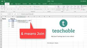 Enter Time In Excel Without A Colon By Chris Menard Youtube