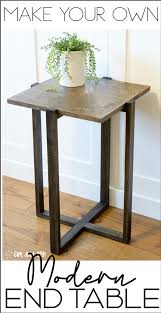 Modern End Table Printable Plans In 2020 Modern End Tables Diy End Tables Rustic End Tables