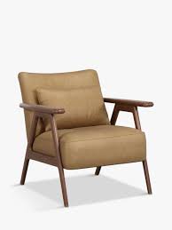 Shop for recliner armchairs from our furniture & lights range at john lewis & partners. John Lewis Partners Hendricks Leather Accent Chair Dark Wood Frame Sellvagio Parchment At John Lewis Partners