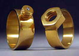 Lifetime warranty, durable & safe. Mating Nut Bolt Wedding Bands