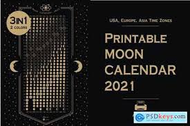 We also provide daily moon illumination percentages and the moon's current age. Printable 2021 Moon Phases Calendar Free Download Photoshop Vector Stock Image Via Torrent Zippyshare From Psdkeys Com