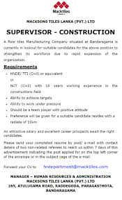 In most cases, a construction safety supervisor draws up and implements. Construction Supervisor