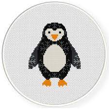 Use pins to put in place if helpful. Penguin Snow Pattern Cross Stitch Pattern Daily Cross Stitch
