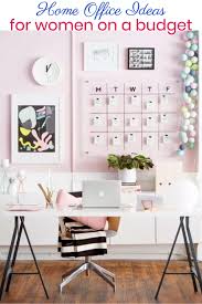 Home Office Ideas For Women On A Budget Who Want An Organized Feminine Workspace At Home Home Office Layouts Feminine Home Offices Home Office Design