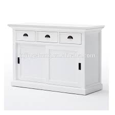 Paired with sleek aluminum pulls, two drawers offer shelved cabinet storage for everything from fine china and barware to photo books and collected curios, while three drawers are great for silverware, table linens, and more. Modern White Kitchen Cabinet 3 Drawers Buffet Sideboard Table With Sliding Doors Buy Wooden Chest Of Drawer Royal Side Table Italian Storage Cabinet Product On Alibaba Com