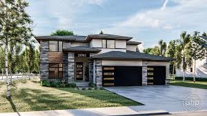 Choose a style that matches the architecture of your home: 2 Story Modern Prairie Style House Plan Snodgrass