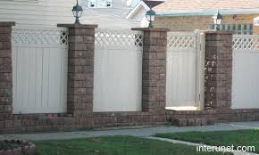 Brick Vinyl Fence Picture Moderner Zaun Betonzaun Feuerstelle Garten