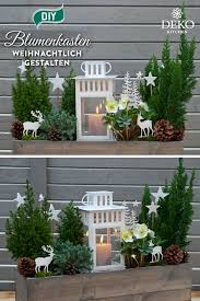 Diy Blumenkasten Wunderschon Weihnachtlich Gestalten Weihnachtlich Gestalten Wunderschone Weihnachtsdeko Blumen In Einer Schachtel