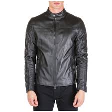 Mens Leather Outerwear Jacket Blouson