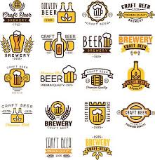 Label Of Beer Badge Logo Templates And Design Elements For Beer Brewery Logos Beer Logo Design Beer Logo