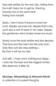 Now She Settles For Her Own Lies Love Lostlove Honesty Truth Settling Girlfriend Poem Quote Misused Words Wise Words Quotes