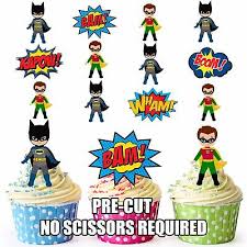 We did not find results for: Pre Cut Superhero Batman Robin Edible Cup Cake Toppers Decoration Pack Of 12 Ebay