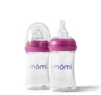 breast-like baby bottles - glass & plastic sets | mōmi