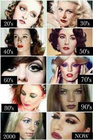 Make Up Through The Decades Retro Makeup Vintage Makeup Vintage Makeup Looks