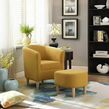 You can browse for the perfect one for your home from the multitude of choices from various. Living Room Modern Accent Chair Linen Fabric Club Single Sofa Chair With Ottoman Ebay
