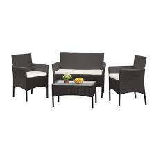 Vat) from now £889.00 (inc. Songtree Rattan Garden Furniture 4 Pieces Set Patio Conservatory Wicker Weave Coffee Table Indoors Outdoors Black Buy Online In Angola At Desertcart 194283273