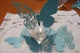 Graziosa bomboniera realizzata a mano con sacchettino in raso color tiffany della misura di cm. 25 Farfalle Azzurro Tiffany Segnaposto Cm 11x7 Matrimoni Natale Feste Party Eur 8 99 Picclick It