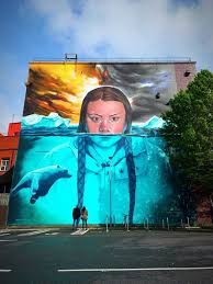 Greta Thunberg Mural By Jody Thomas Bristol Uk Streetart Murals Street Art Street Art Climate Change Art