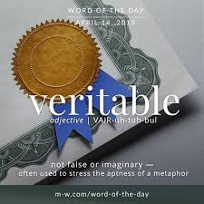 Veritable Word Of The Day Advanced English Vocabulary English Words Word Of The Day