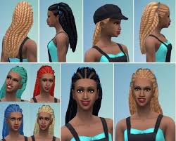 Birksches Sims Blog Braid Clips Hair Sims 4 Hairs Braid Clips Sims Sims 4