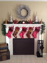 Diy Christmas Fireplace Mantle Decorations Red Gold And Glitter Dollar S Christmas Fireplace Mantle Decorations Christmas Fireplace Fireplace Mantle Decor