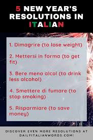 5 New Year S Resolutions In Italian In 2020 Learning Italian Italian Language Italian Language Learning