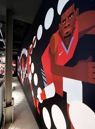 nike house of hoops toronto murals by always with honor mural environmental design environmental graphics