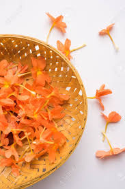 The hue is quite prominent in asian religions, and many monks the word for orange in india and china derives from saffron, which is the most expensive dye in the area. Closeup Of Vibrant Orange Crossandra Flowers Also Known As Aboli Stock Photo Picture And Royalty Free Image Image 88195346