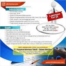 Generate marketing qualified leads through all viable offline channels. Lowongan Kerja Pt Pajajaran Internusa Tekstil Solo Baru Info Loker Solo
