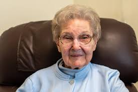 My mother, Ruth (HOWARTH, Wagner, Overton, Badget) Kreger in April, 2012, &  her 1944 graduation. She would have turned 90 tomorrow (Aug. 9th). (Sadly  she left us Oct. 19th, 2013.)