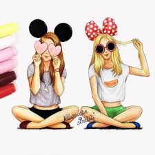 Imagenes Bonitas Sin Frases Ni Letras Para Whatsapp Drawings Of Friends Best Friend Drawings Bff Drawings