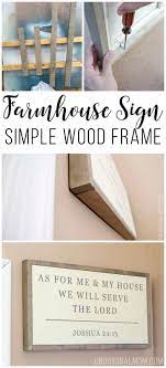 Simple Wood Frame Diy Wood Signs Diy Frame Diy Signs