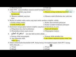 Soal Pts Kelas 6 Akidah Akhlak Semester 1 Dan Jawaban