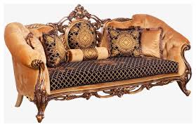 Antique victorian oak fainting couch chaise lounge sofa. European Furniture Rosella Wood Trim Sofa Victorian Sofas By Usa Furniture Warehouse Houzz