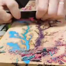 Fluid Crayon Table Diy Crayons Melting Crayons Crayon Art Diy