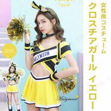 malymoon クロスチアガール イエロー 仮装 衣装 コスプレ ハロウィン 余興 グッズ 大人用 コスチューム チアガール チアリーダー ユニフの通販はau wowma ワウマ パーティワールド 商品ロットナンバー 317589548 チアガール チアリーダー 仮装