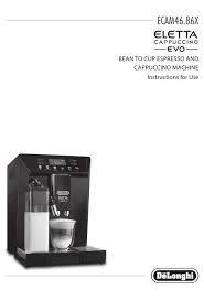 Delonghi coffee machine automatic white audi a7. Delonghi Eletta Cappuccino Evo Ecam46 86x Instructions For Use Manual Pdf Download Manualslib