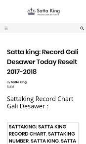 23 paradigmatic satta king satta number chart