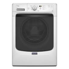 · close the door firmly so that . Maytag Maxima 4 Cu Ft High Efficiency Stackable Front Load Washer White In The Front Load Washers Department At Lowes Com