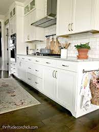 Base cabinet for sink + 2 doors 36x24x30 . Diy Furniture Feet For Basic Kitchen Cabinets From Thrifty Decor Chick