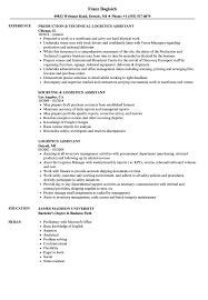 Their job description entails supervising automotive personnel and technicians to ensure their services meet the standards of quality set by a company in order to achieve customer satisfaction. Logistics Assistant Resume Samples Velvet Jobs