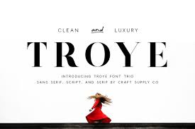Where words fail, typography speaks. Troye Font Trio Clean Luxury Free Download On Behance