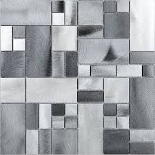 Some of the most reviewed products in gray tile backsplashes are the merola tile hudson tangier grey eye 12 in. Metal Metallic Gray Aluminum Mosaic Kitchen Backsplash Tile Modern Mosaic Tile By Backsplash Houzz