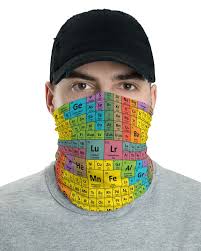 Periodic Table Of Elements Face Mask Neck Warmer Sporty Chimp Legging Workout Gear More Neck Gaiter Face Mask Neck Warmer