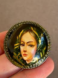 Hand-painted Russian Brooch