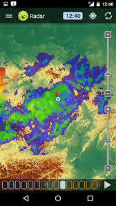 View of meteorological radar data that covers area of czech republic. Meteor Weather Meteoradar