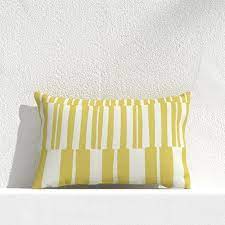 Check out great halloween deals! Sale Ends Soon Shop Striped Lines Bamboo 20 X13 Outdoor Pillow Yellow And White Stripes Stagger In Offset Bands Pa Outdoor Pillows Crate And Barrel Pillows
